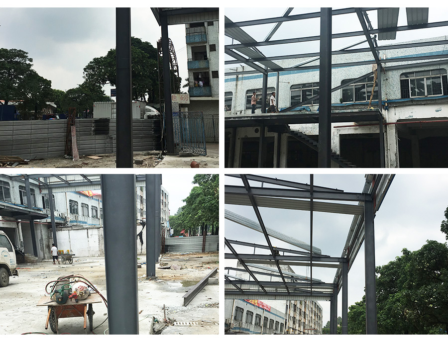 4S店明框玻璃幕墻建筑項(xiàng)目施工進(jìn)行時